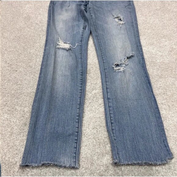 Fox Jeans Women’s Blue Distressed Straight Pockets Size 3 - Picture 11 of 11